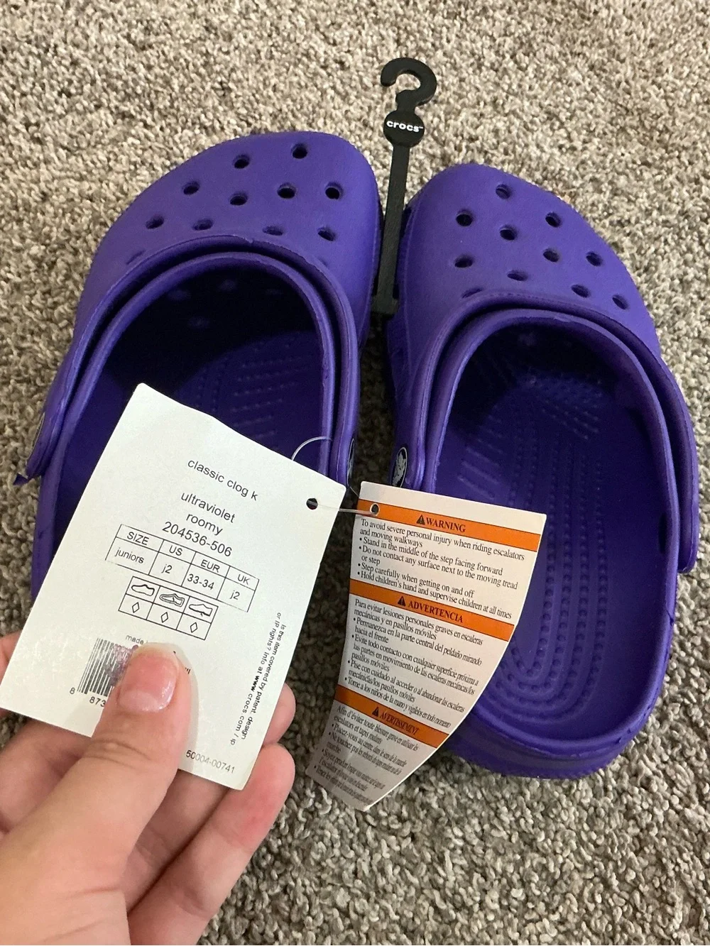 CROCS Kids Classic Clog in Purple